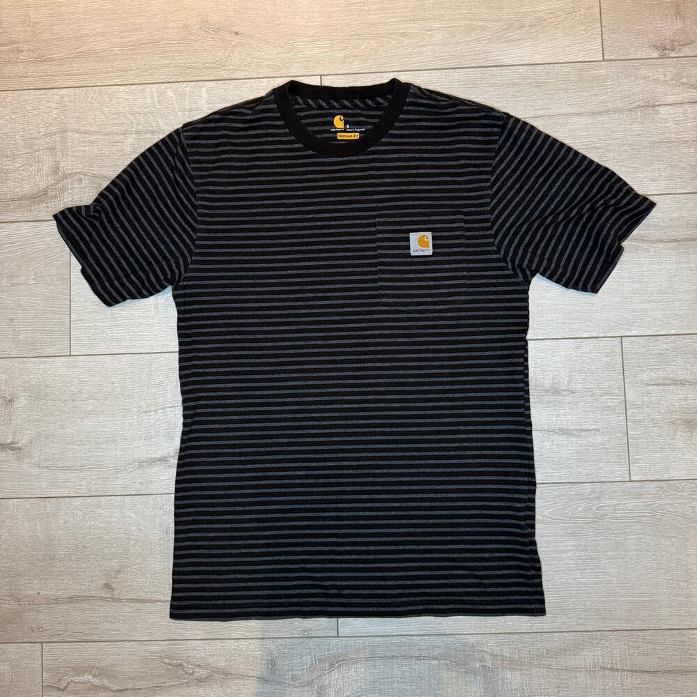 Carhartt Men's Striped Pocket T-Shirt Size Small